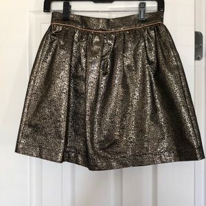 Metallic gold/black skirt